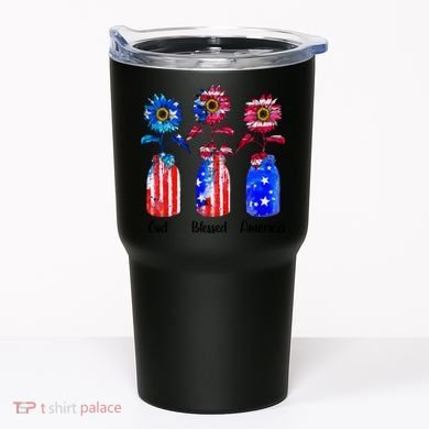 God Blessed America July 4th Tumbler