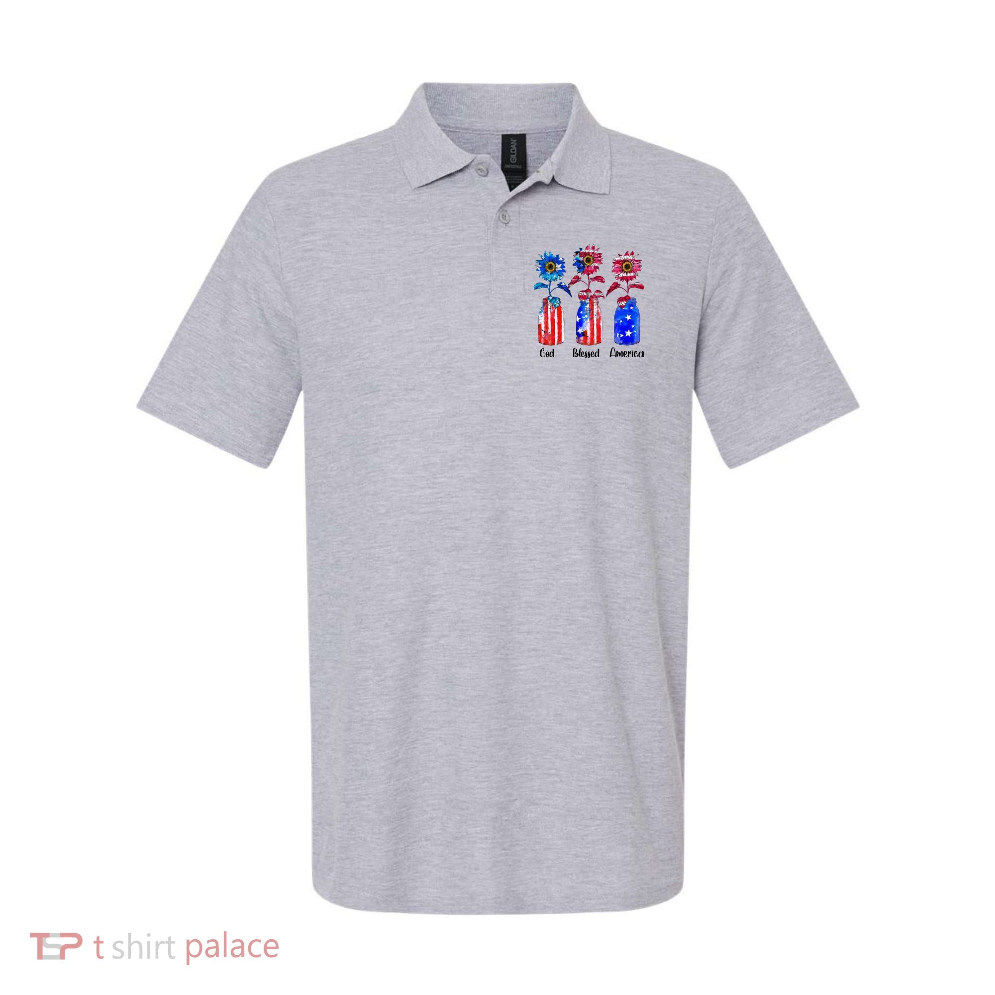 God Blessed America July 4th Polo