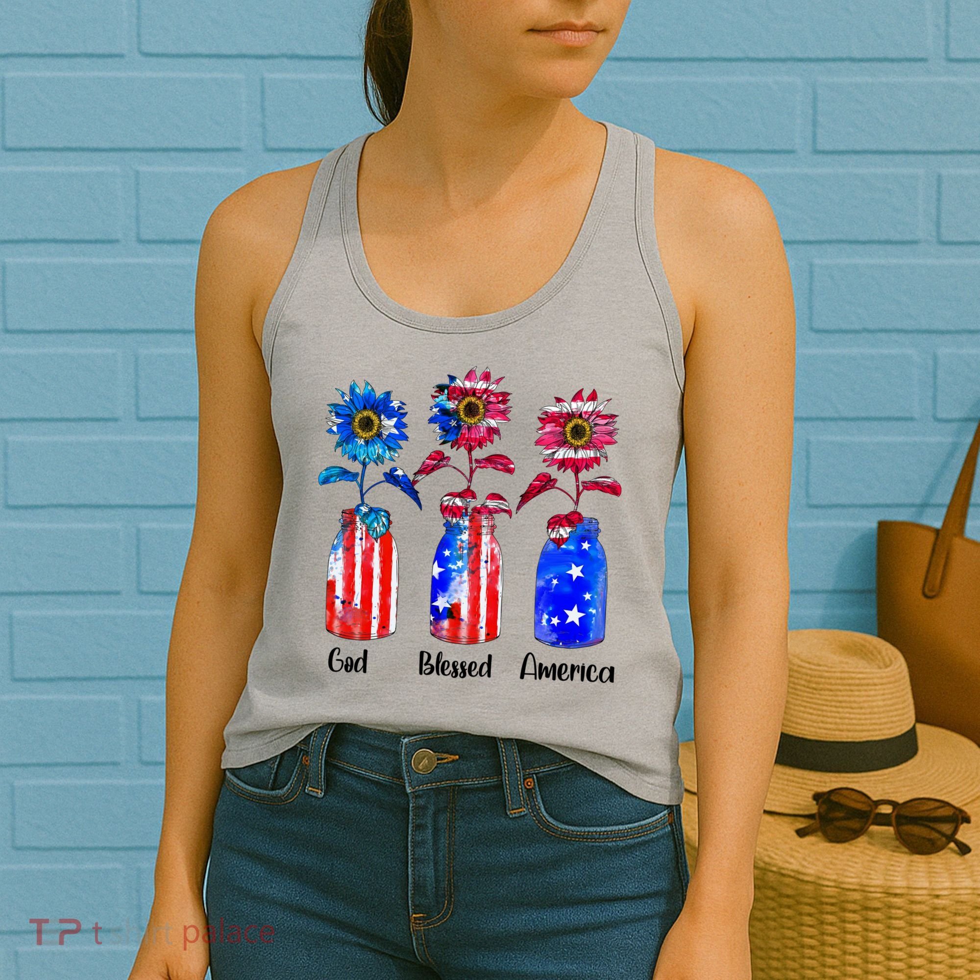 God Blessed America July 4th Women's Tank Top