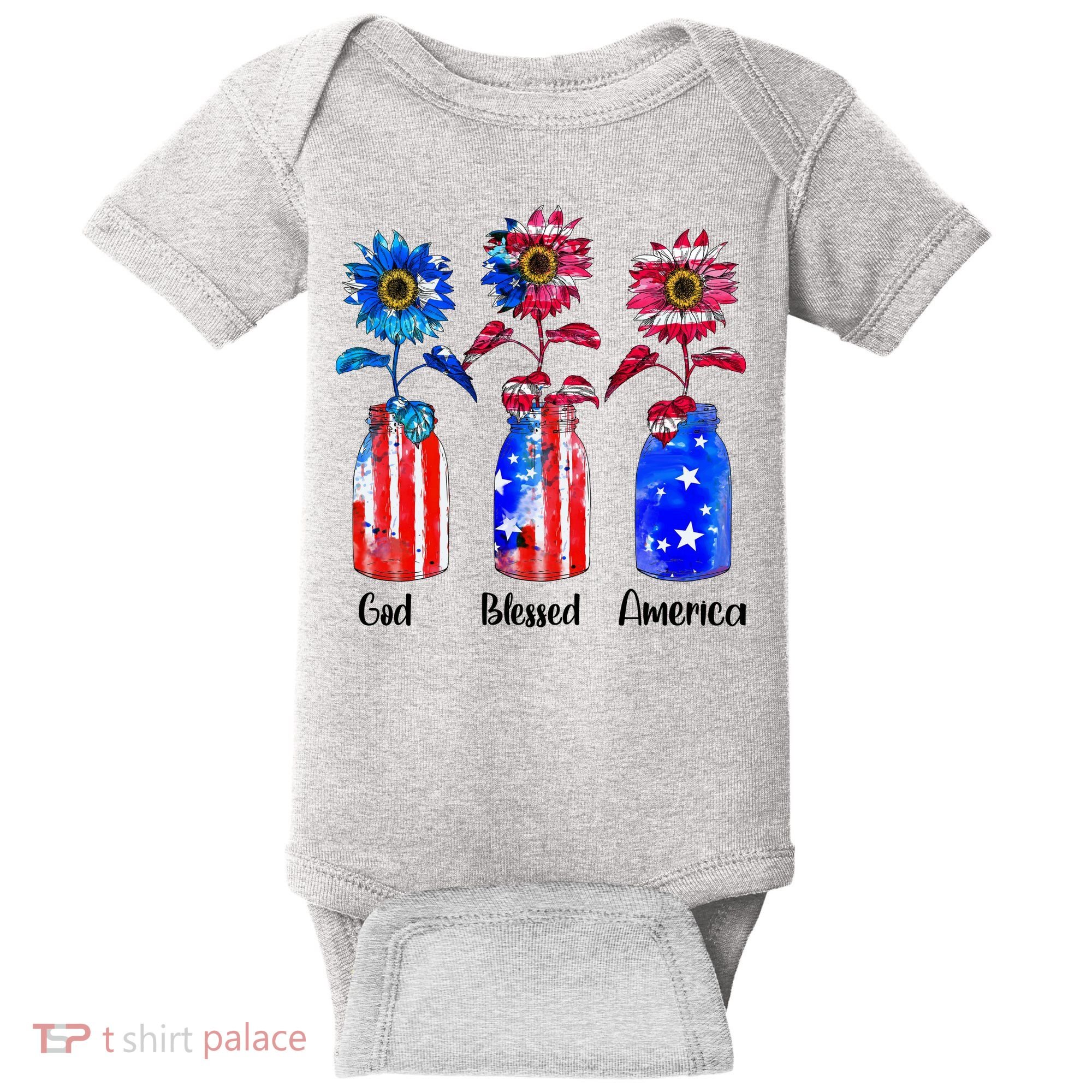 God Blessed America July 4th Baby Bodysuit