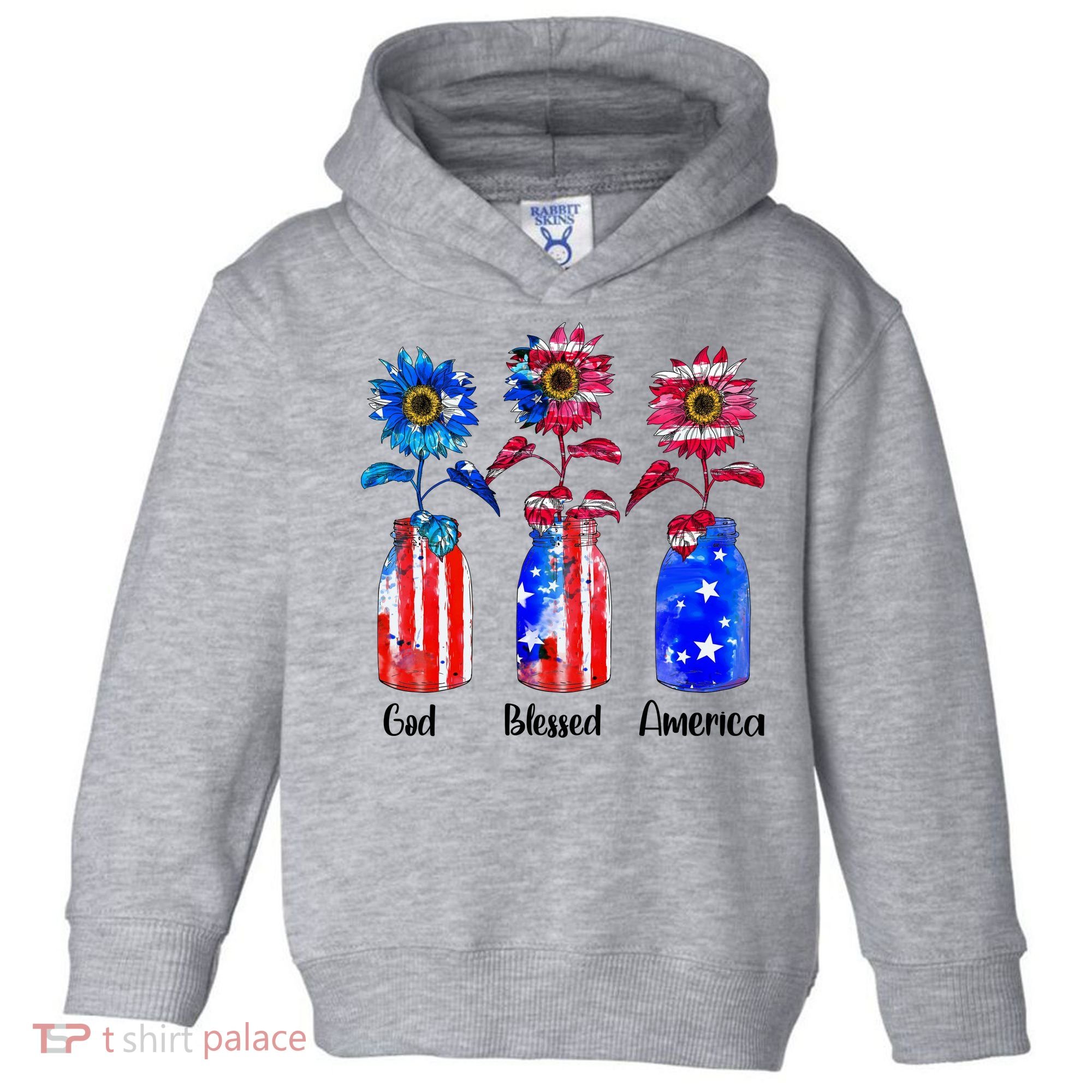 God Blessed America July 4th Toddler Hoodie