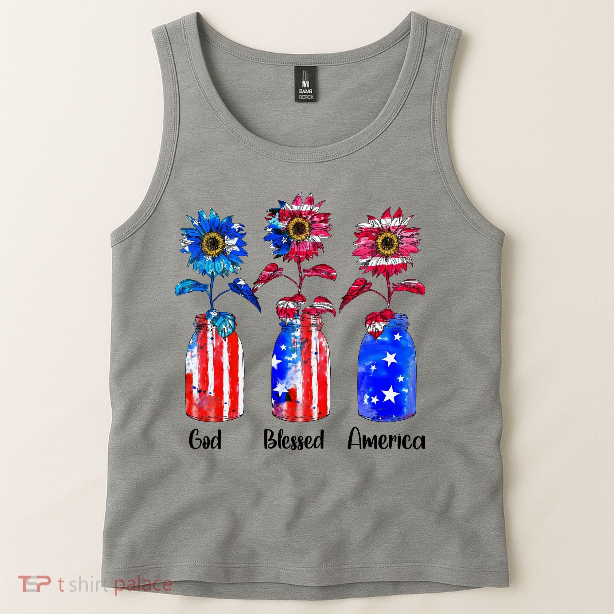 God Blessed America July 4th Tank Top