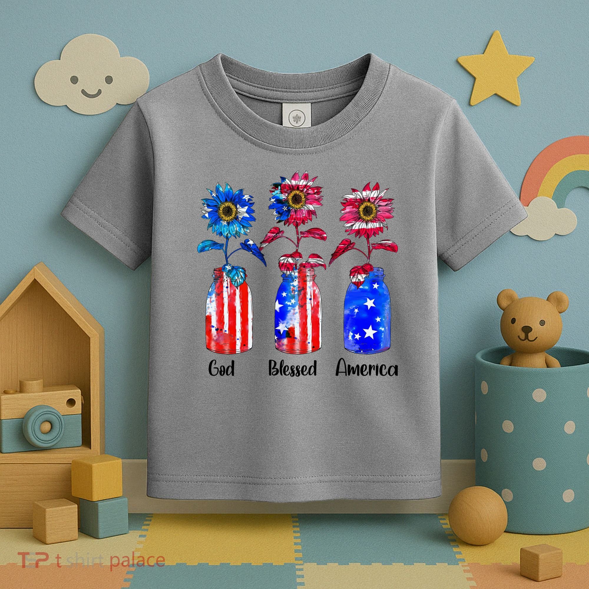 God Blessed America July 4th Toddler T-Shirt
