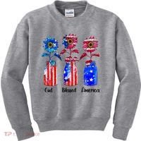 God Blessed America July 4th Kids Sweatshirt thumb 0