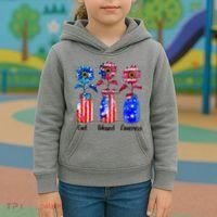 God Blessed America July 4th Kids Hoodie thumb 3
