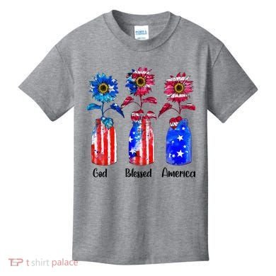 God Blessed America July 4th Kids T-Shirt