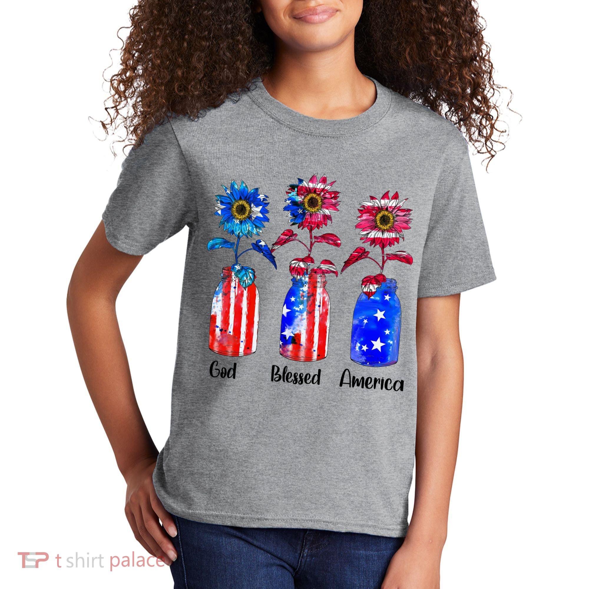 God Blessed America July 4th Kids T-Shirt
