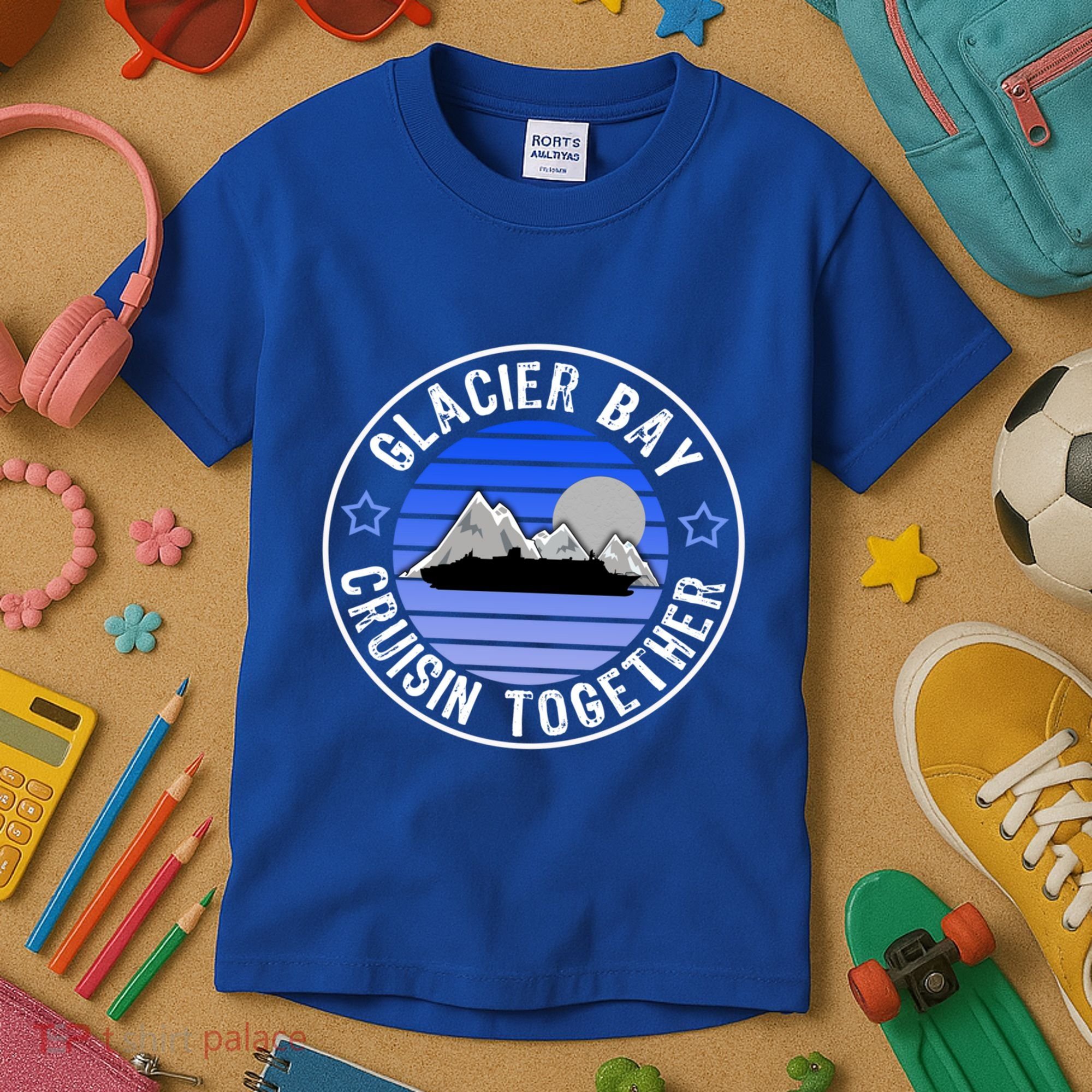 Glacier Bay Alaska Cruisin Together Family Or Group Ship Gift Kids T-Shirt
