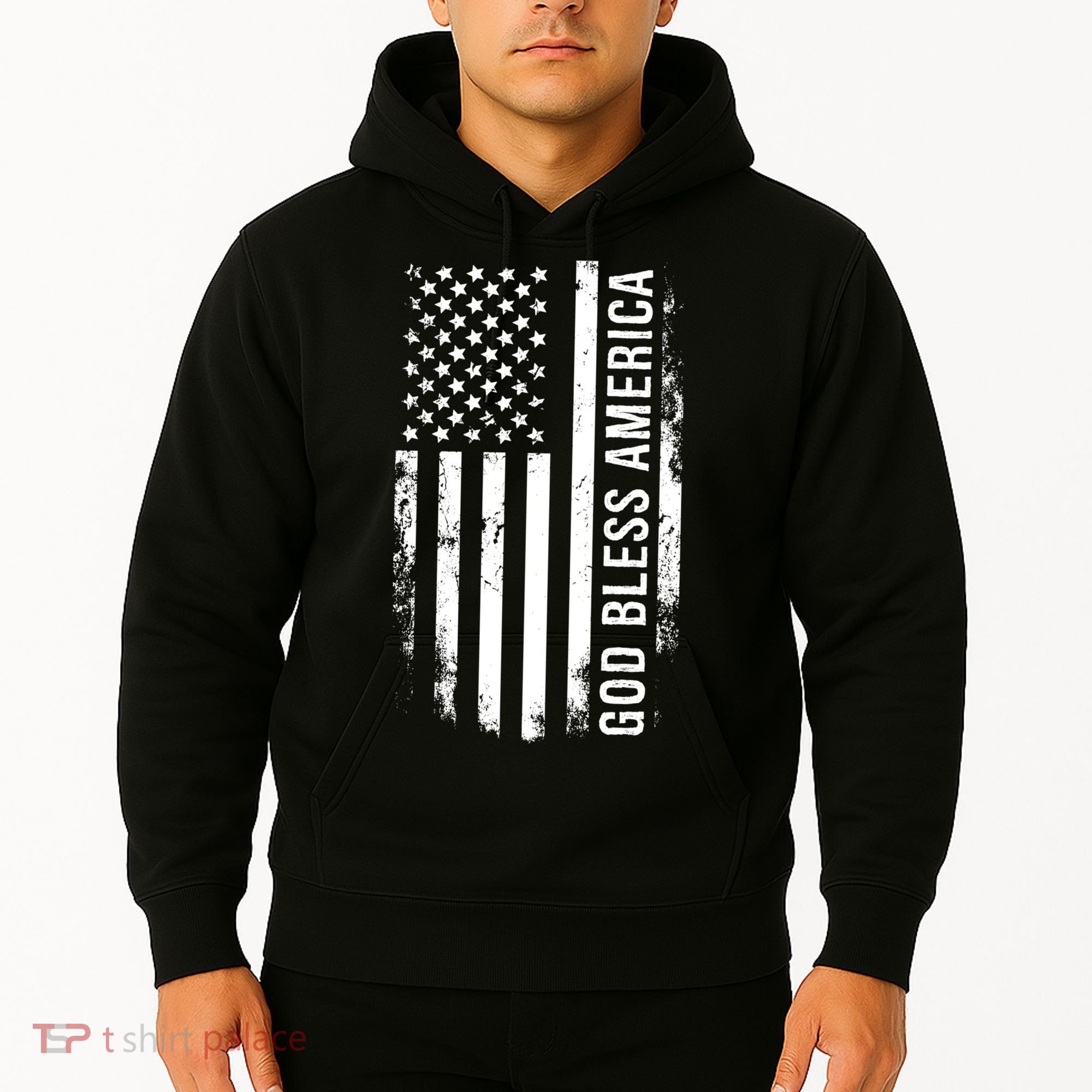 God Bless America Us Flag Cool Gift Hoodie