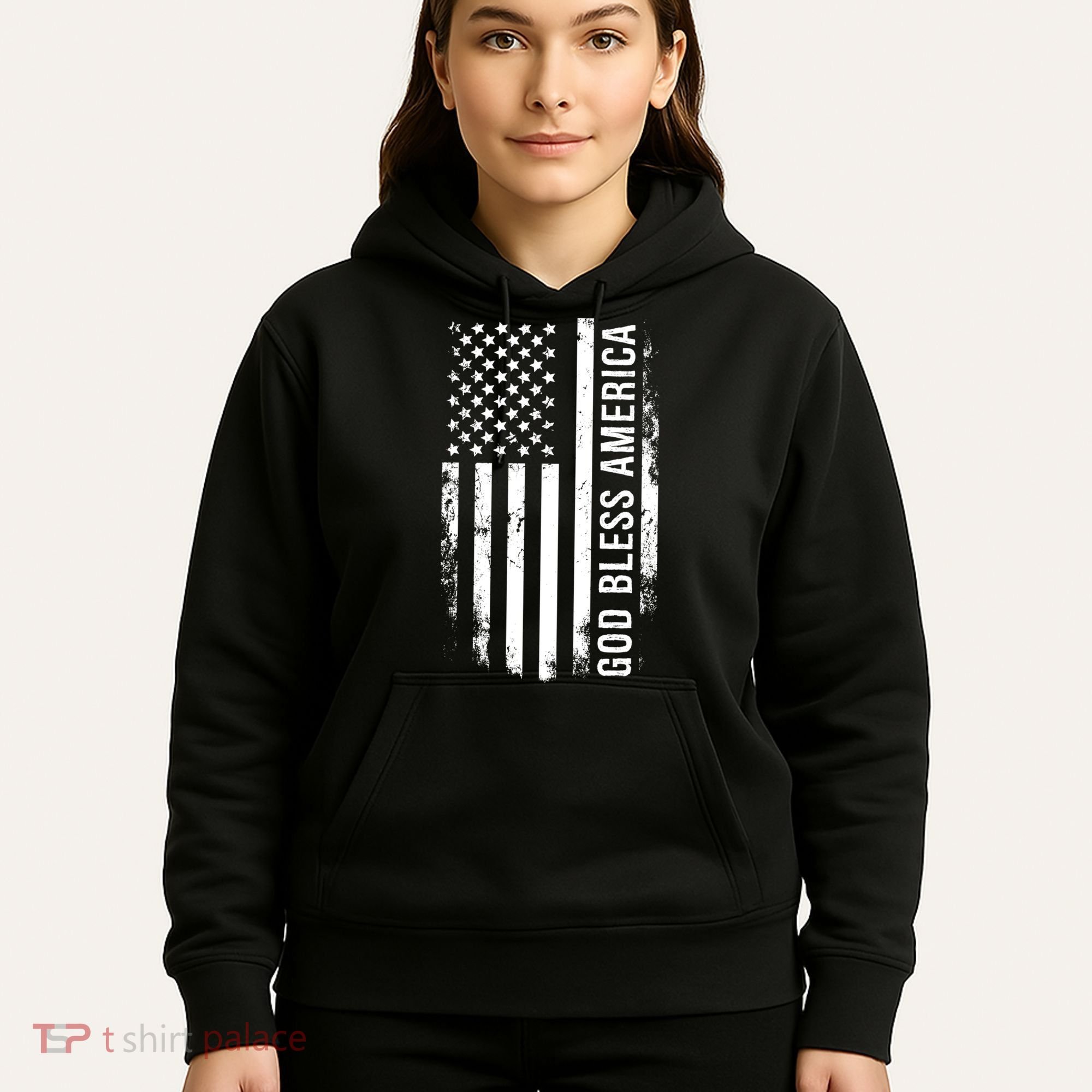 God Bless America Us Flag Cool Gift Hoodie