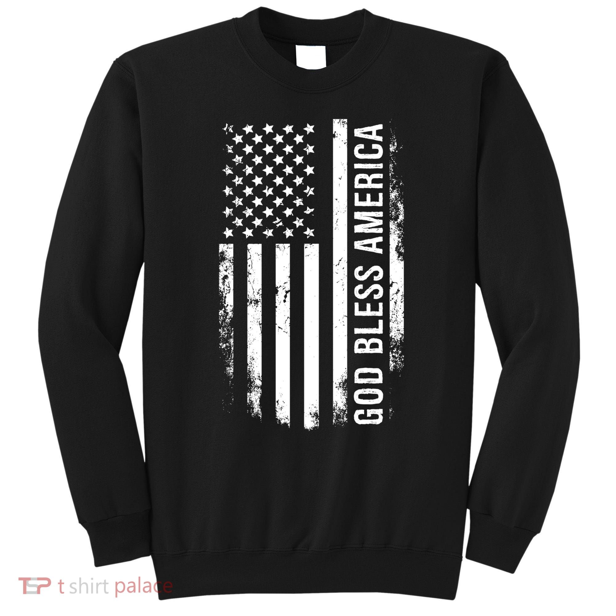 God Bless America Us Flag Cool Gift Sweatshirt