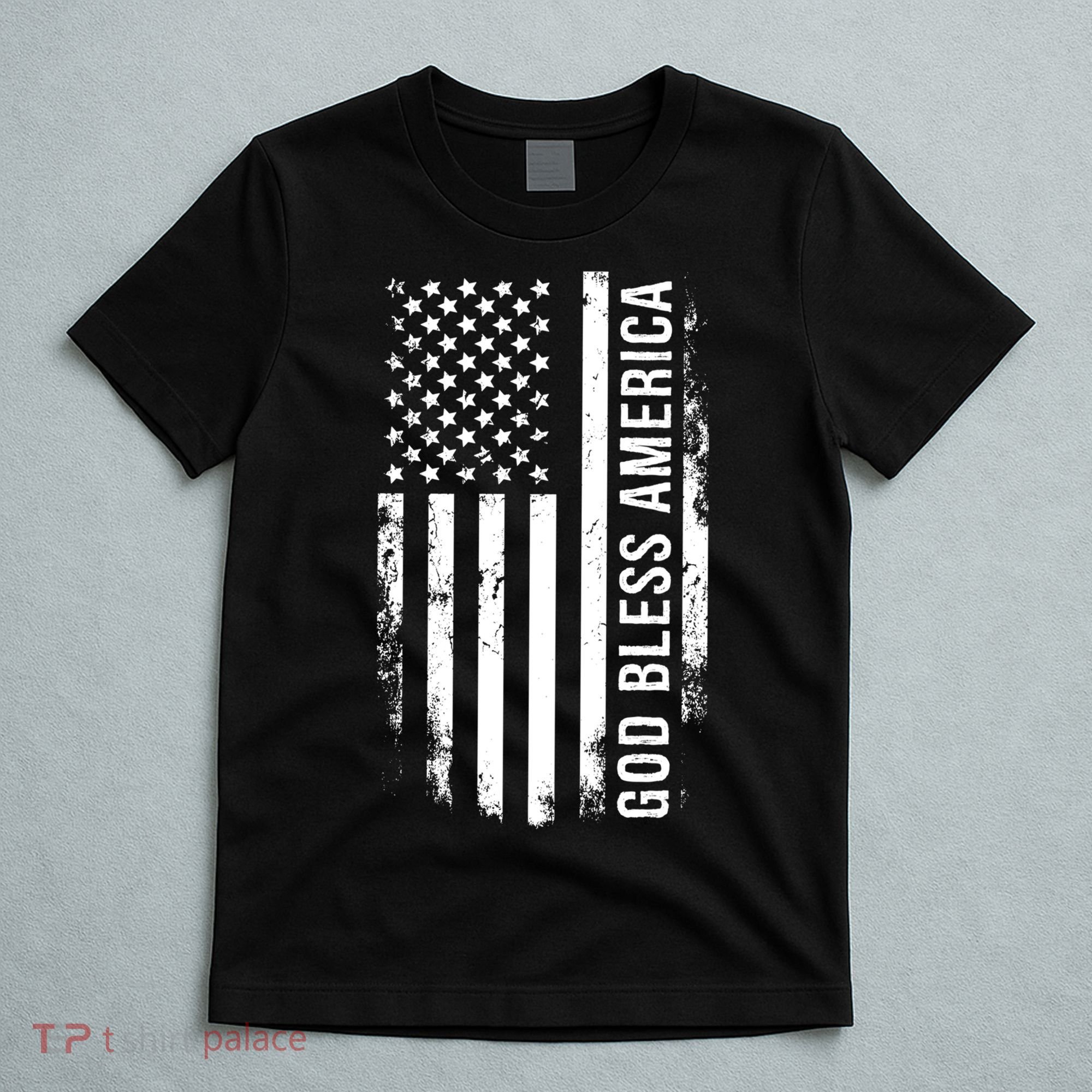 God Bless America Us Flag Cool Gift T-Shirt