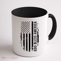 God Bless America Us Flag Cool Gift Coffee Mug thumb 1