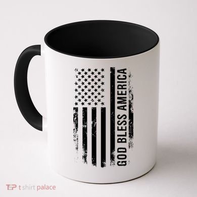 God Bless America Us Flag Cool Gift Coffee Mug