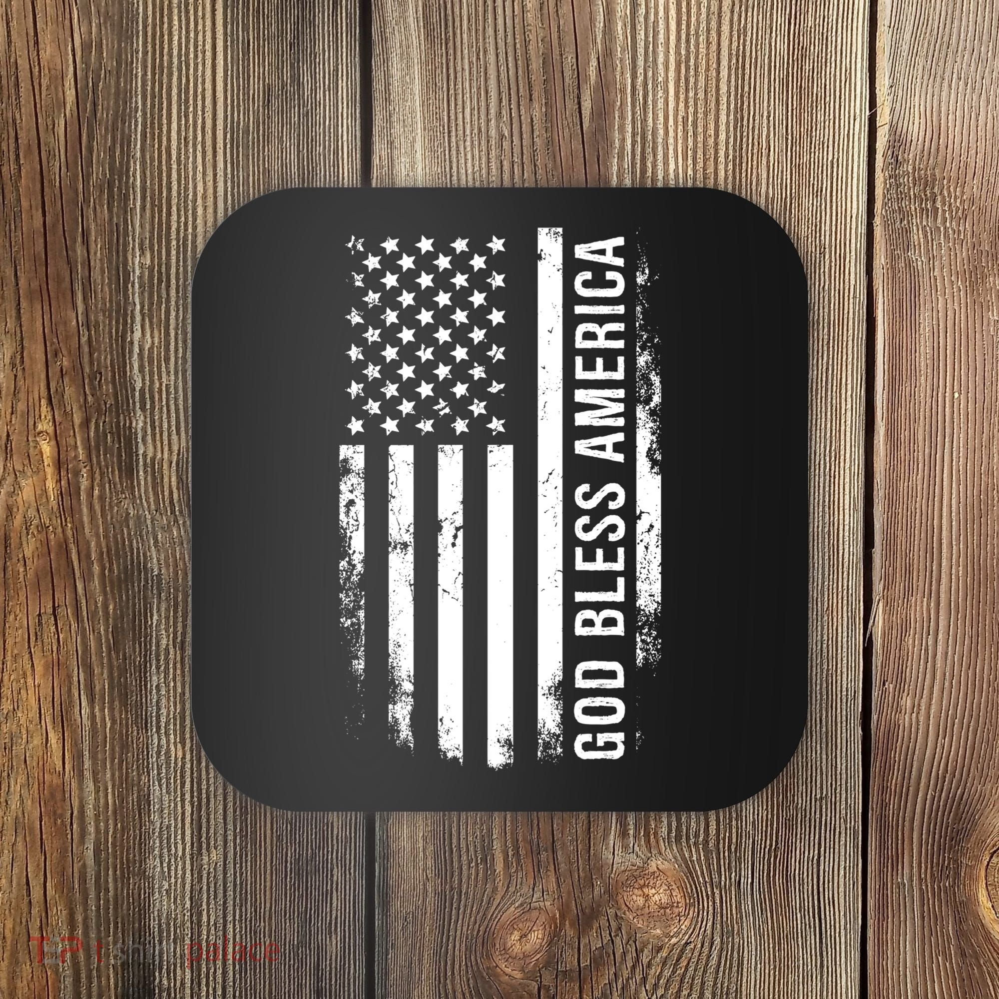 God Bless America Us Flag Cool Gift Coaster
