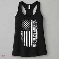 God Bless America Us Flag Cool Gift Women's Tank Top thumb 3