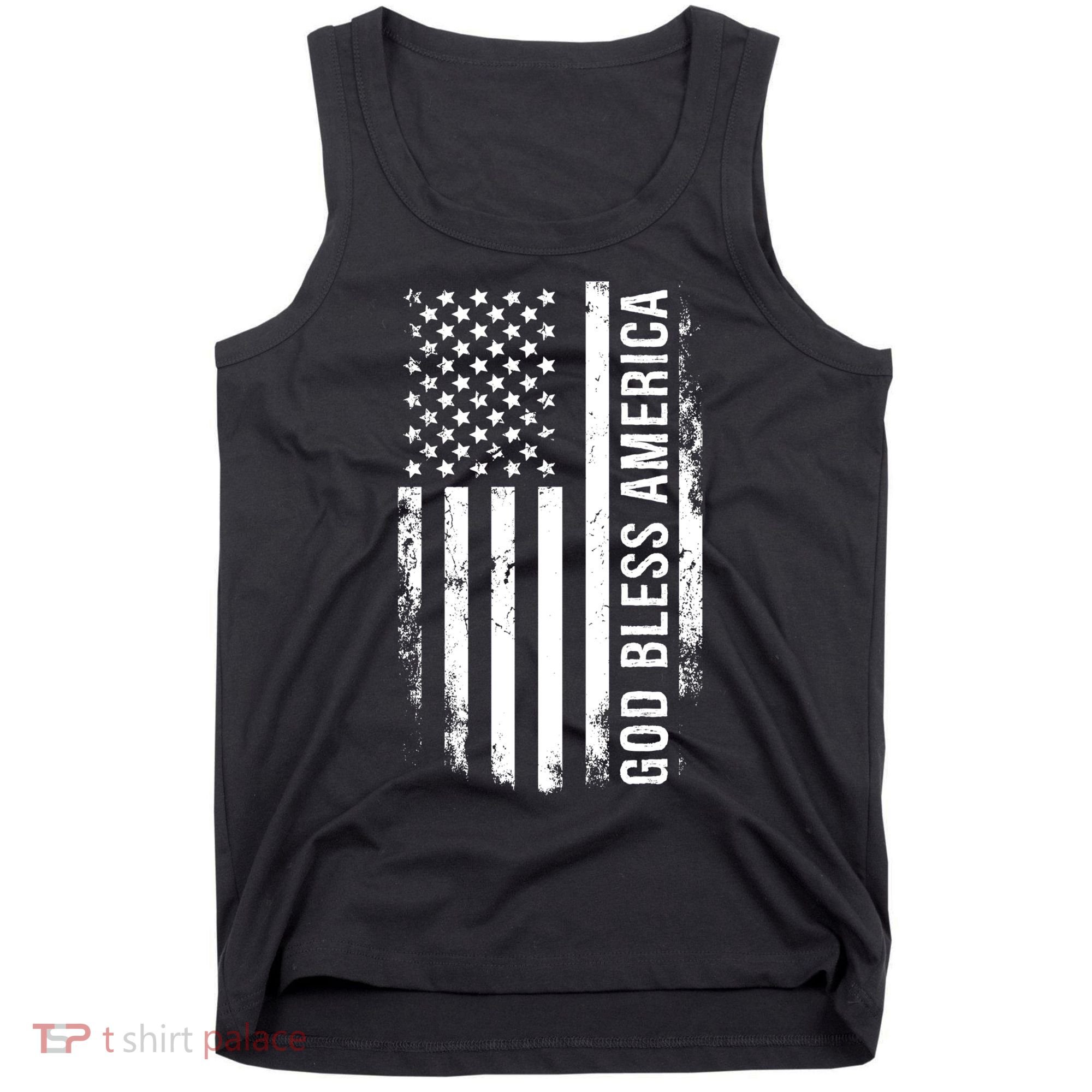 God Bless America Us Flag Cool Gift Tank Top