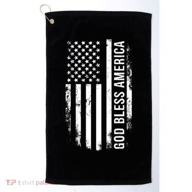 God Bless America Us Flag Cool Gift Golf Towel