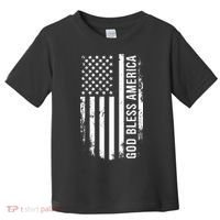 God Bless America Us Flag Cool Gift Toddler T-Shirt thumb 0