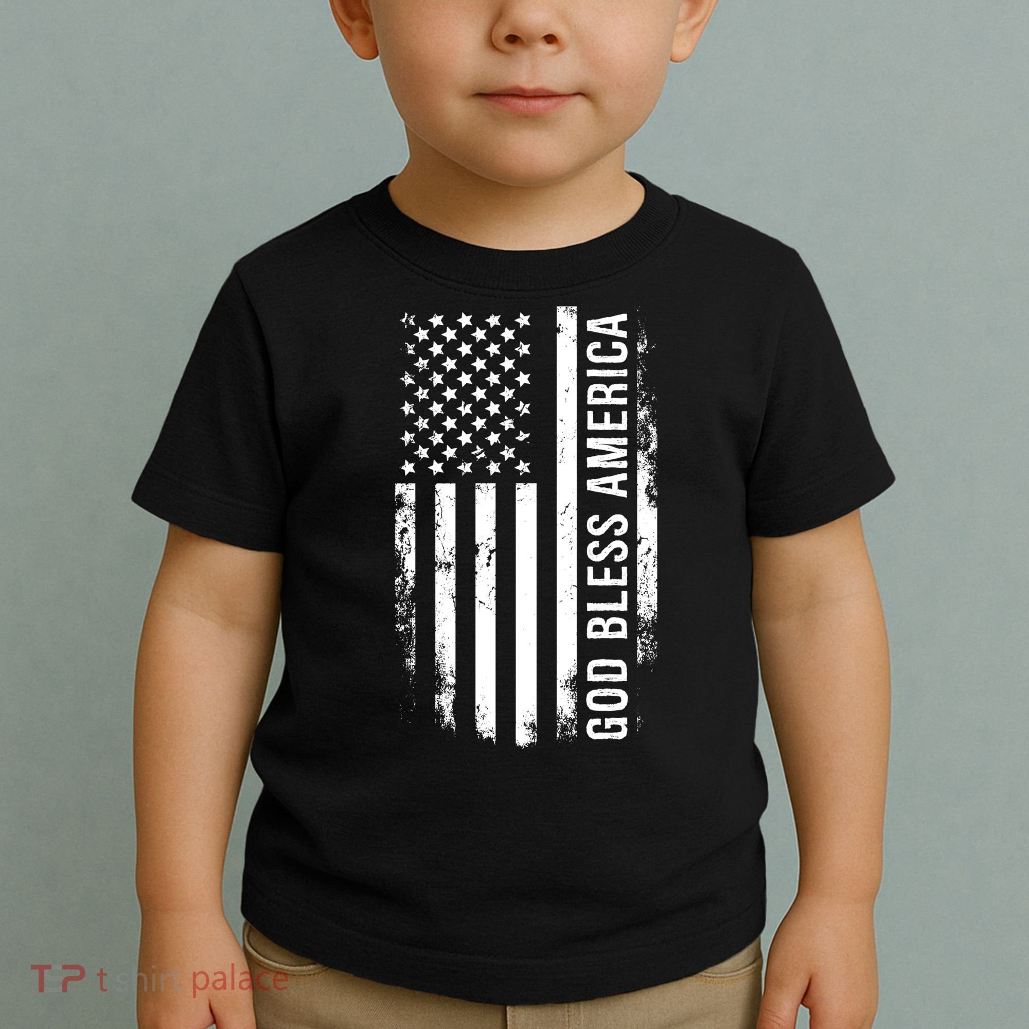 God Bless America Us Flag Cool Gift Toddler T-Shirt