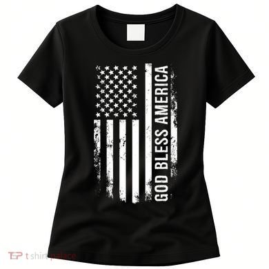 God Bless America Us Flag Cool Gift Women's T-Shirt