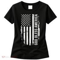 God Bless America Us Flag Cool Gift Women's T-Shirt thumb 0