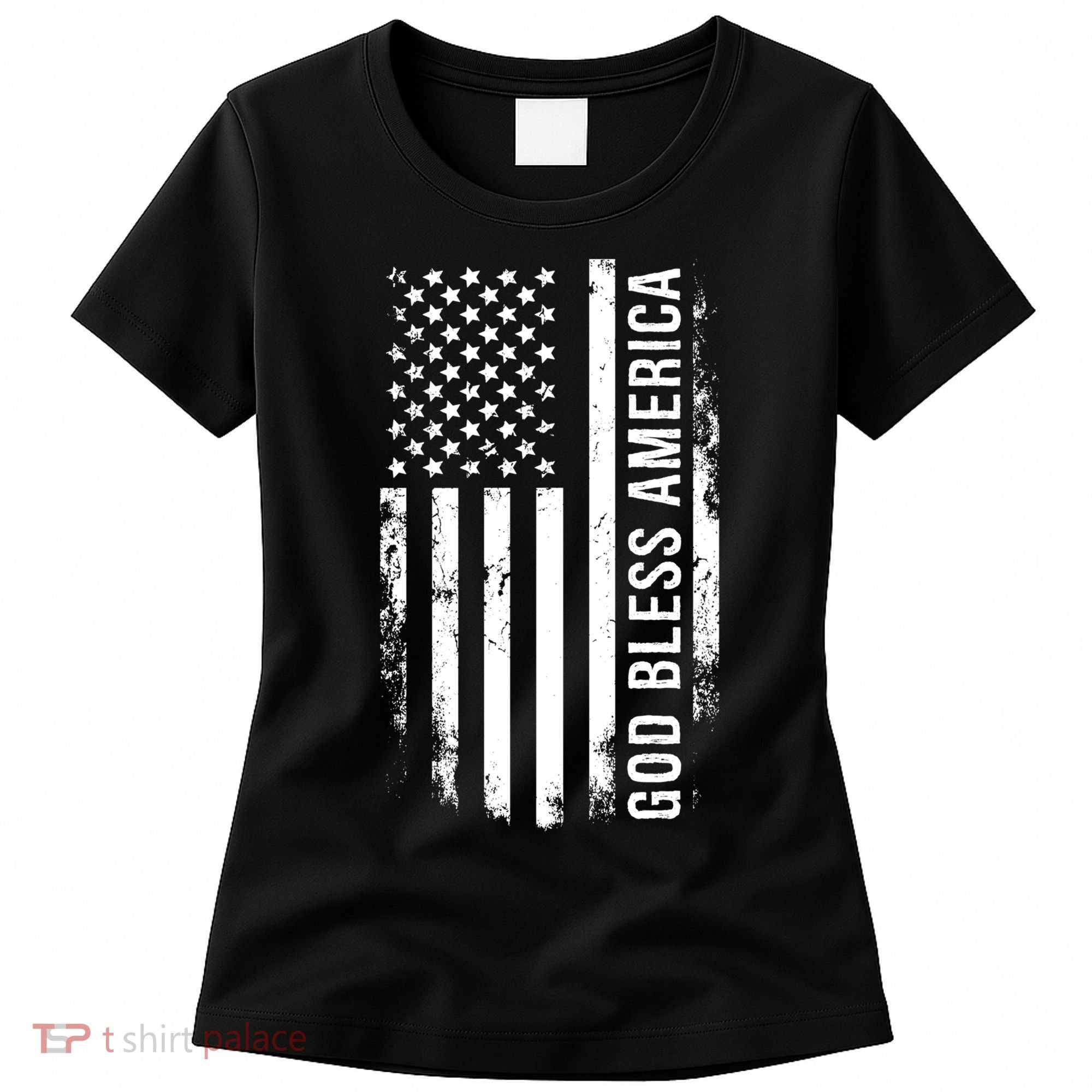 God Bless America Us Flag Cool Gift Women's T-Shirt