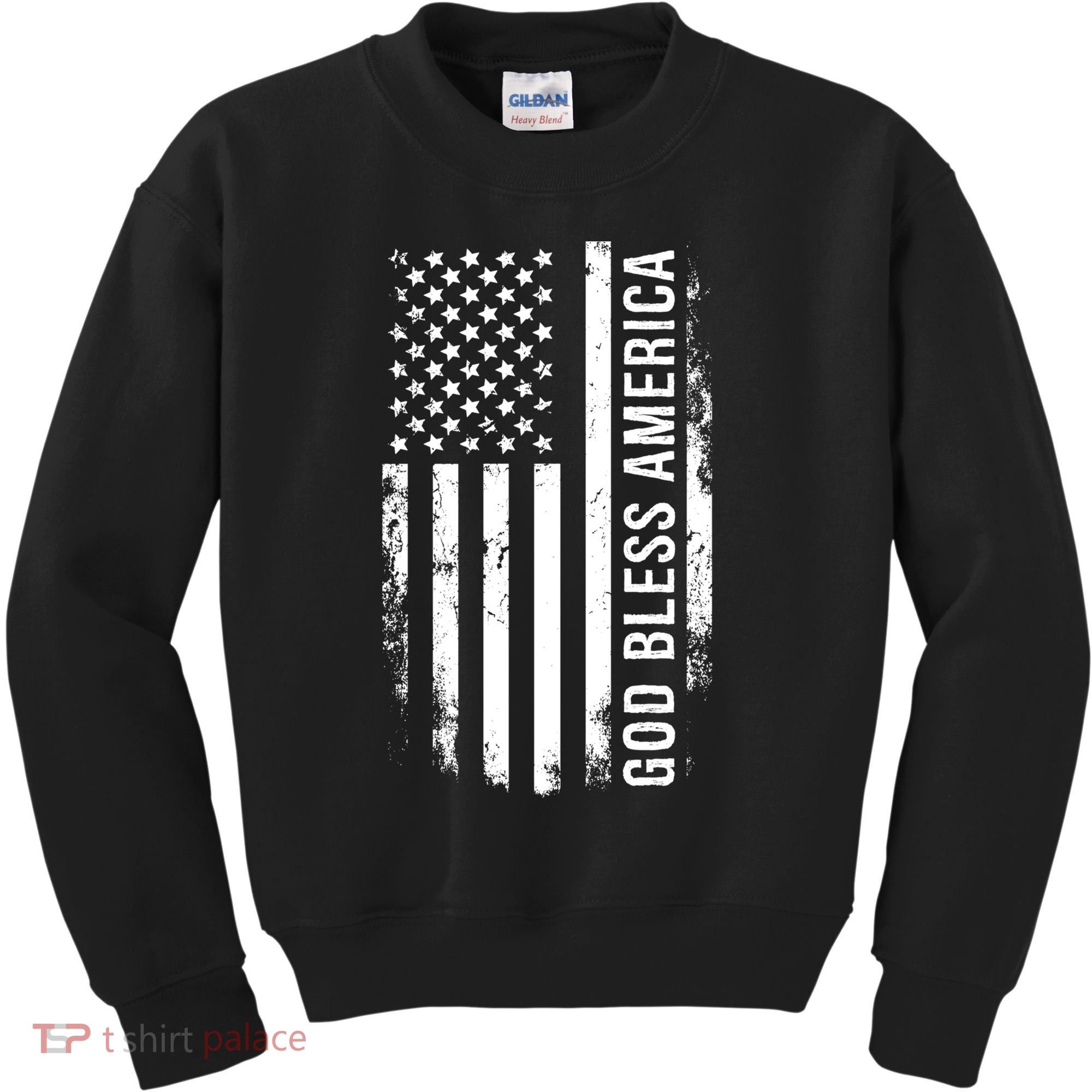 God Bless America Us Flag Cool Gift Kids Sweatshirt