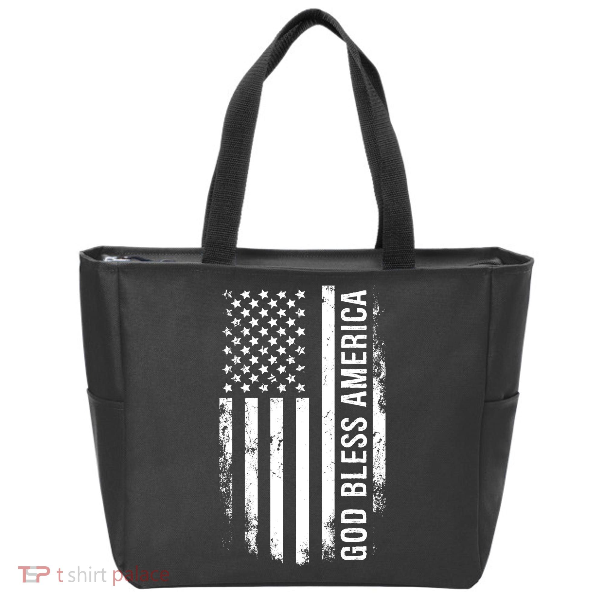 God Bless America Us Flag Cool Gift Tote Bag