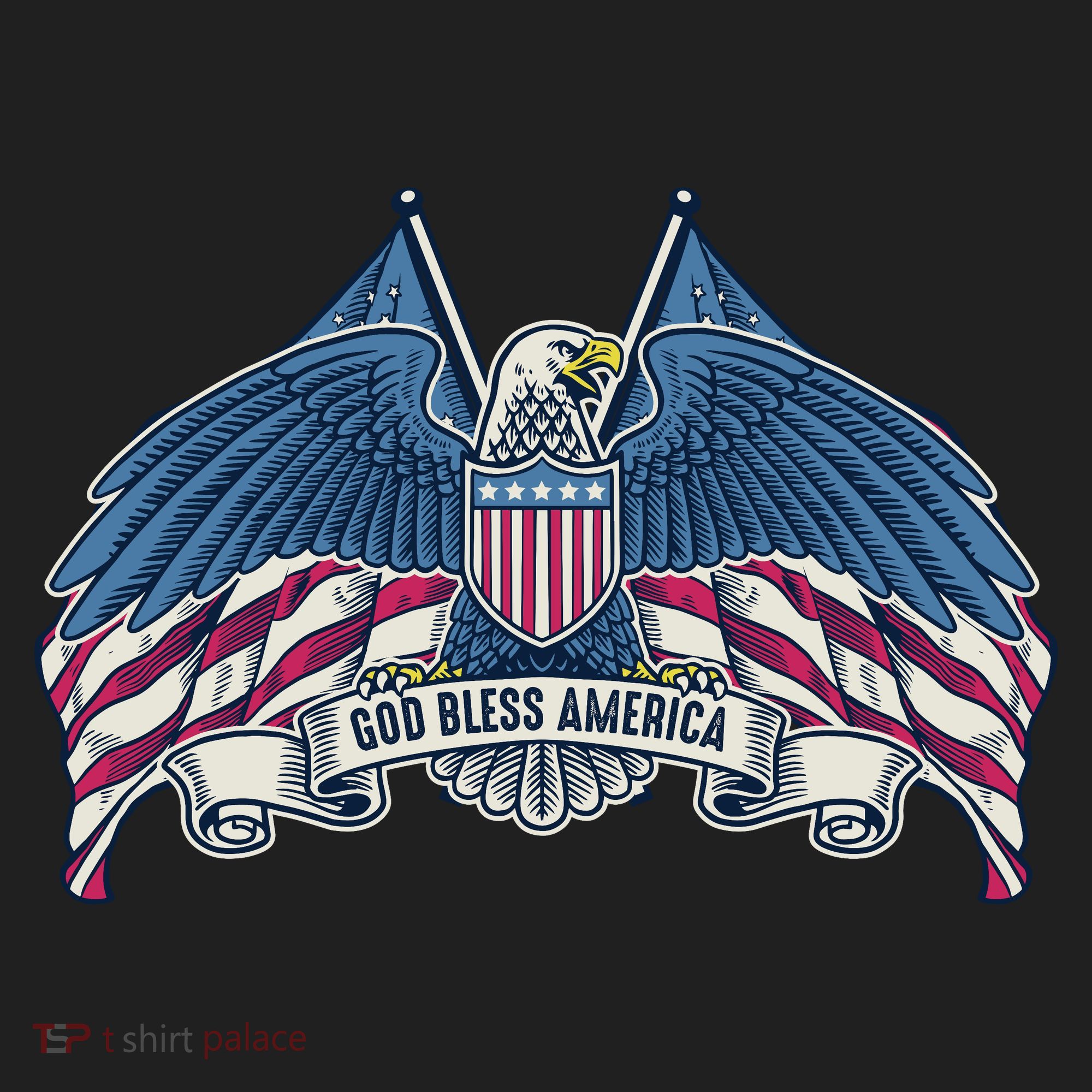 God Bless America Patriotic American Eagle USA Flag Women's Sweatshirt