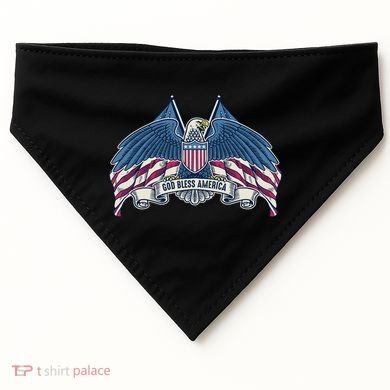 God Bless America Patriotic American Eagle USA Flag USA-Made Doggie Bandana