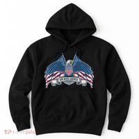 God Bless America Patriotic American Eagle USA Flag Hoodie thumb 0