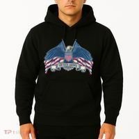 God Bless America Patriotic American Eagle USA Flag Hoodie thumb 2
