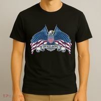 God Bless America Patriotic American Eagle USA Flag T-Shirt thumb 3