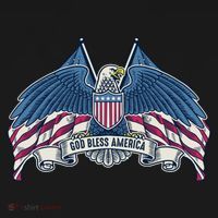 God Bless America Patriotic American Eagle USA Flag T-Shirt thumb 7