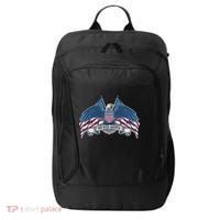 God Bless America Patriotic American Eagle USA Flag City Backpack thumb 0