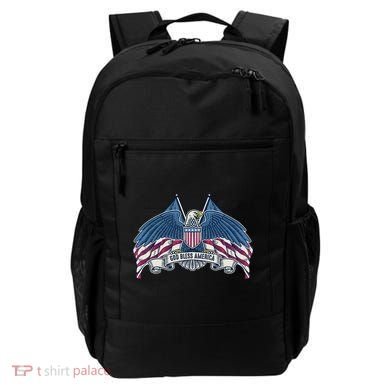 God Bless America Patriotic American Eagle USA Flag Backpack