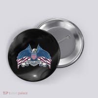 God Bless America Patriotic American Eagle USA Flag Button thumb 0