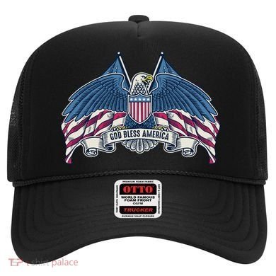 God Bless America Patriotic American Eagle USA Flag Hat