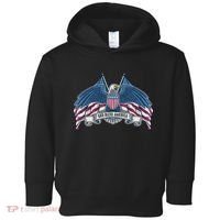 God Bless America Patriotic American Eagle USA Flag Toddler Hoodie thumb 0