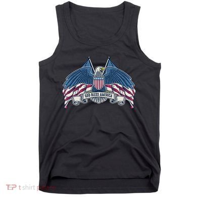 God Bless America Patriotic American Eagle USA Flag Tank Top
