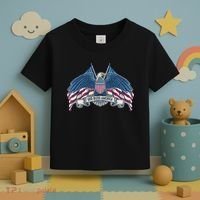 God Bless America Patriotic American Eagle USA Flag Toddler T-Shirt thumb 3