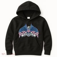 God Bless America Patriotic American Eagle USA Flag Kids Hoodie thumb 0