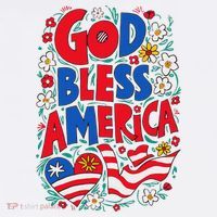 God Bless America Patriotic Usa Flag Christian 4th Of July T-Shirt thumb 7