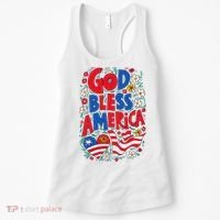 God Bless America Patriotic Usa Flag Christian 4th Of July Women's Tank Top thumb 0