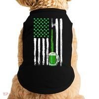 Green Beer American Flag Happy St Patrick's Day Doggie Tank thumb 0
