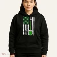 Green Beer American Flag Happy St Patrick's Day Hoodie thumb 5