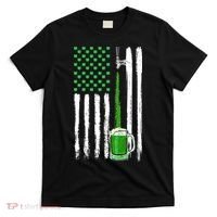 Green Beer American Flag Happy St Patrick's Day T-Shirt thumb 0