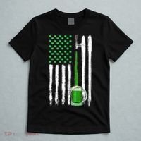 Green Beer American Flag Happy St Patrick's Day T-Shirt thumb 5