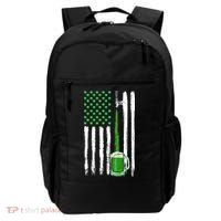 Green Beer American Flag Happy St Patrick's Day Backpack thumb 0